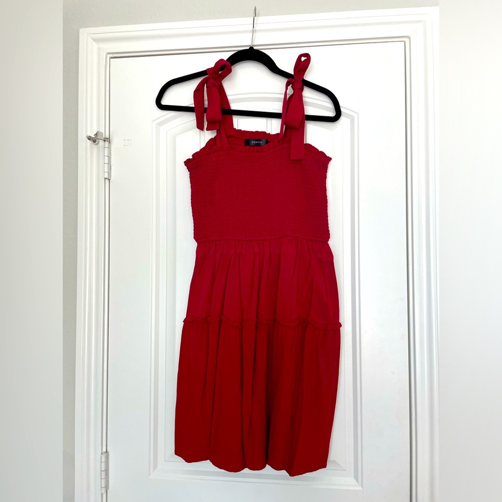 Red large dress